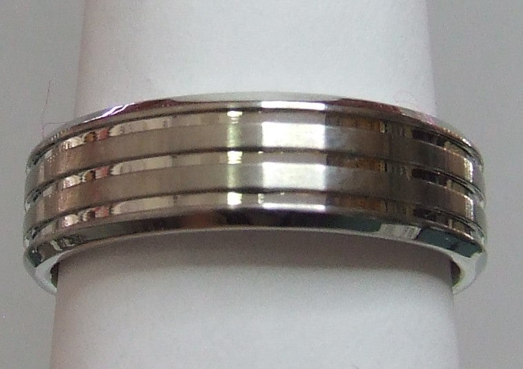 Silver stainless steel ring sizes 7, 8, 11, 12, 13  (ST3)