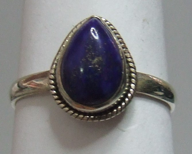Lapis Lazuli sterling silver ring size  9   (AR13)