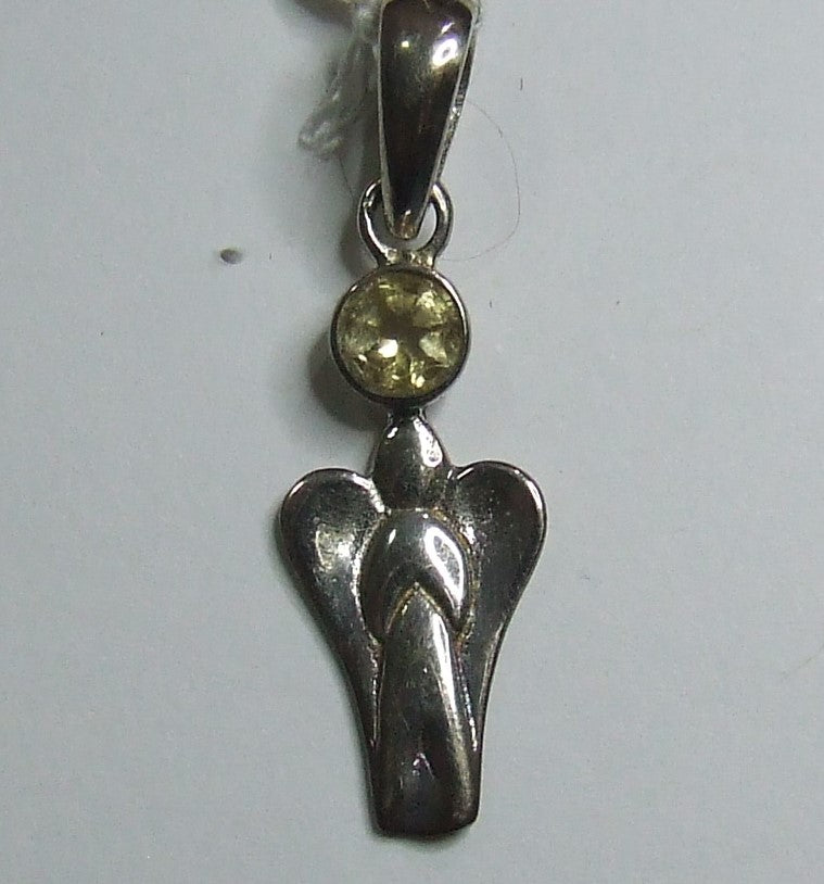 Citrine Angel Sterling silver pendant   (P127)