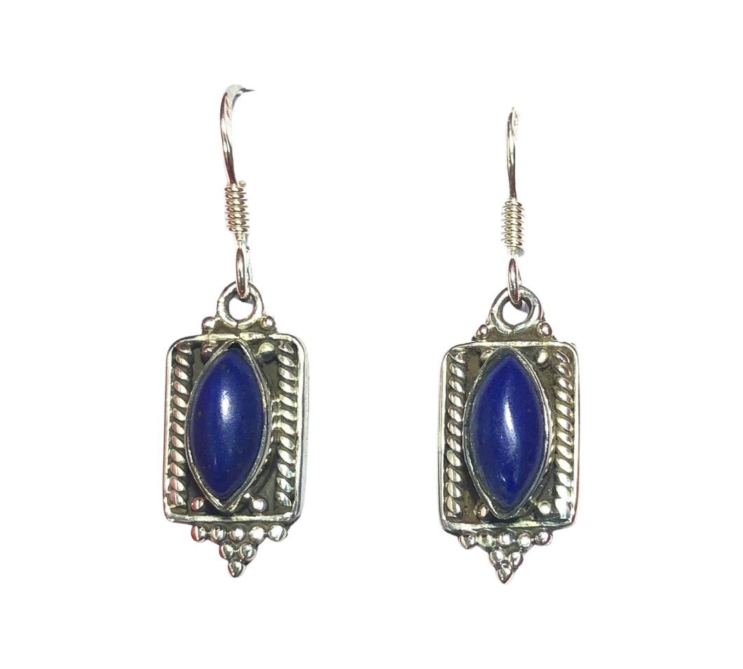 Lapis Lazuli Sterling Silver Earrings (EE115)