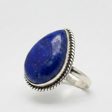 Load image into Gallery viewer, Lapis Lazuli Snake Sterling silver ring sizes  7    (DC14)
