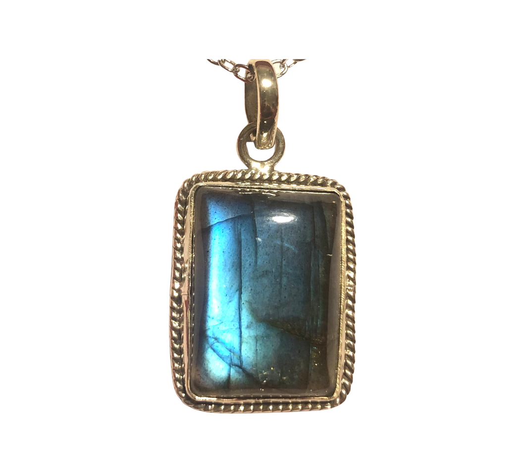 Labradorite Sterling Silver Pendant (EP150)