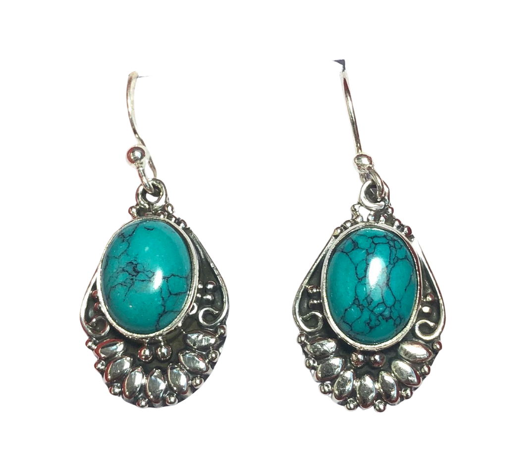Turquoise Sterling Silver Earrings (EE112)