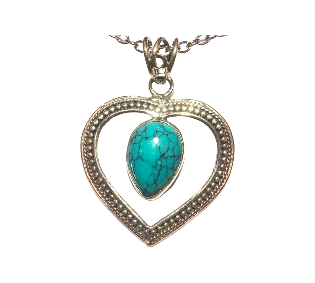 Turquoise Sterling Silver Pendant (EP44)