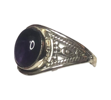 Load image into Gallery viewer, Amethyst Sterling Silver ring size 7    (DC380)
