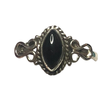 Load image into Gallery viewer, Black Onyx Sterling Silver ring size 3   (ER33)
