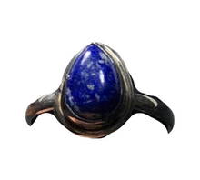Load image into Gallery viewer, Lapis Lazuli Sterling silver ring sizes  7   (DC26a)
