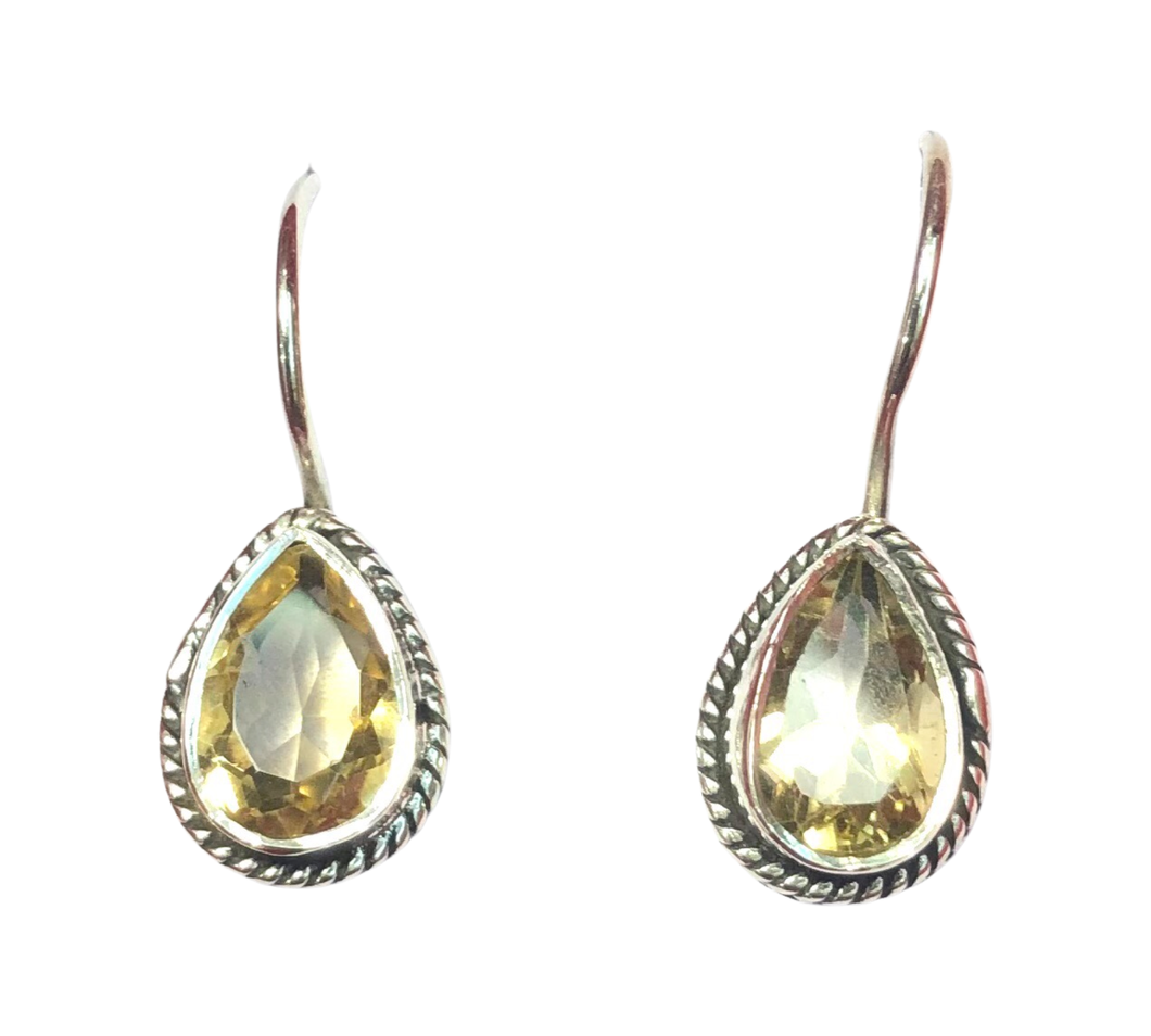 Citrine Sterling Silver Earrings (EE09a)