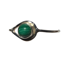 Load image into Gallery viewer, Malachite Sterling silver ring size 13     (ER54e)
