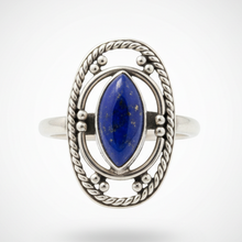 Load image into Gallery viewer, Lapis Lazuli Sterling silver ring sizes  7 1/2    (DC48)
