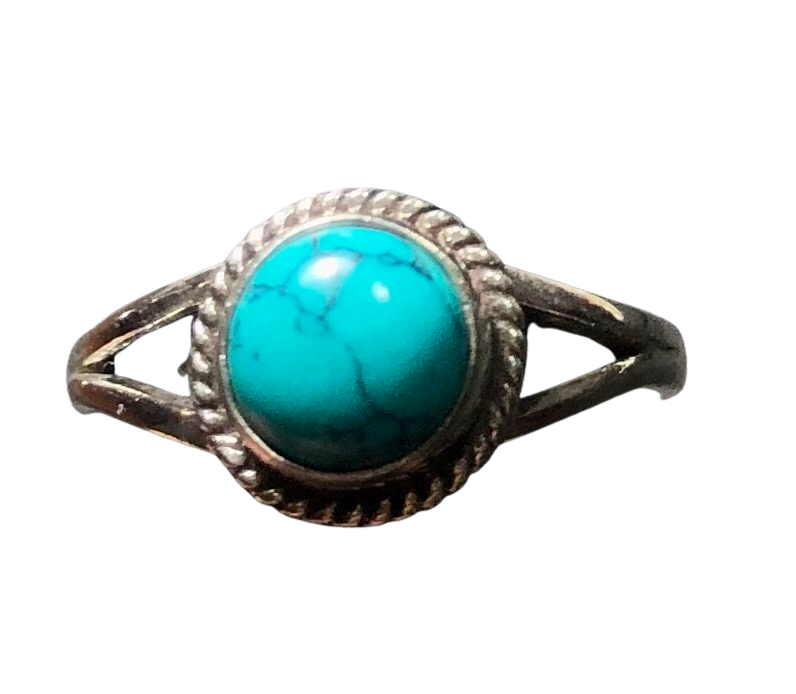 Turquoise Sterling silver ring 7  (DC137)