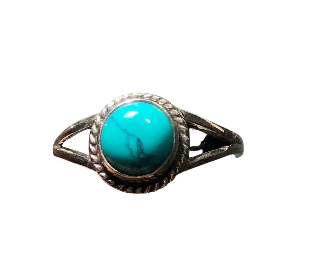 Turquoise Sterling silver ring 8  (DC135)