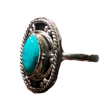 Load image into Gallery viewer, Turquoise Sterling silver ring size 7    (DC50)
