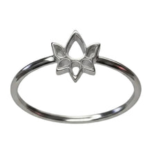 Load image into Gallery viewer, Lotus flower sterling silver ring sizes     5  (AS07)
