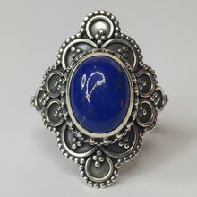 Load image into Gallery viewer, Lapis Lazuli sterling silver ring size 7   (AC22)
