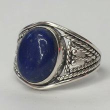 Load image into Gallery viewer, Lapis Lazuli sterling silver ring size 8 (AC63)
