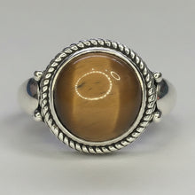 Load image into Gallery viewer, Tigers Eye sterling silver ring size 6  (AC87)
