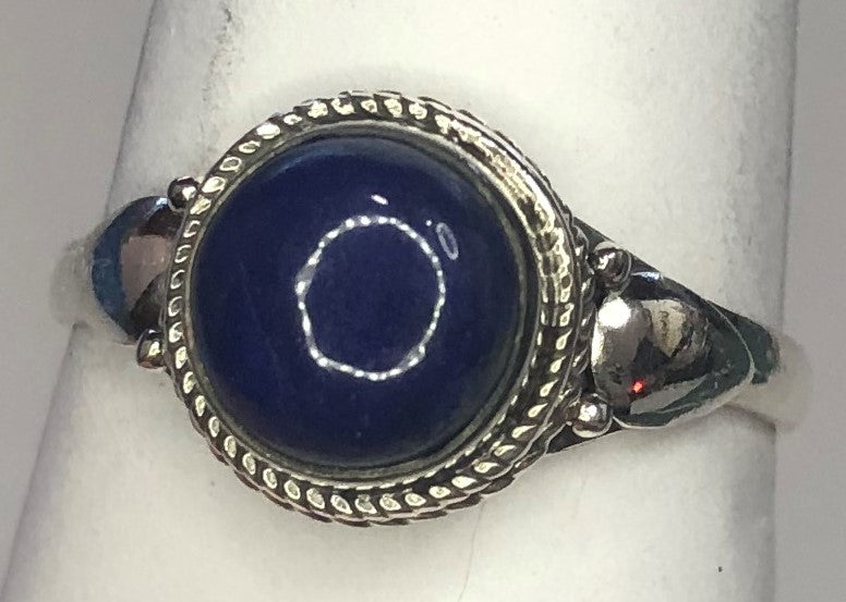 Lapis Lazuli sterling silver ring size 9  (AC95)