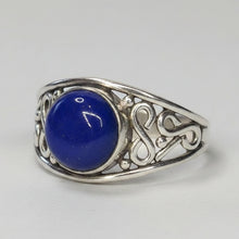 Load image into Gallery viewer, Lapis Lazuli sterling silver ring size 7   (AC15)
