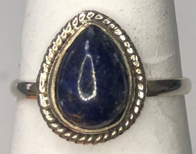 Lapis Lazuli  sterling silver ring size 7  (AC180)