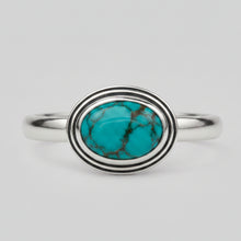 Load image into Gallery viewer, Turquoise sterling silver ring size 8   (AC206)
