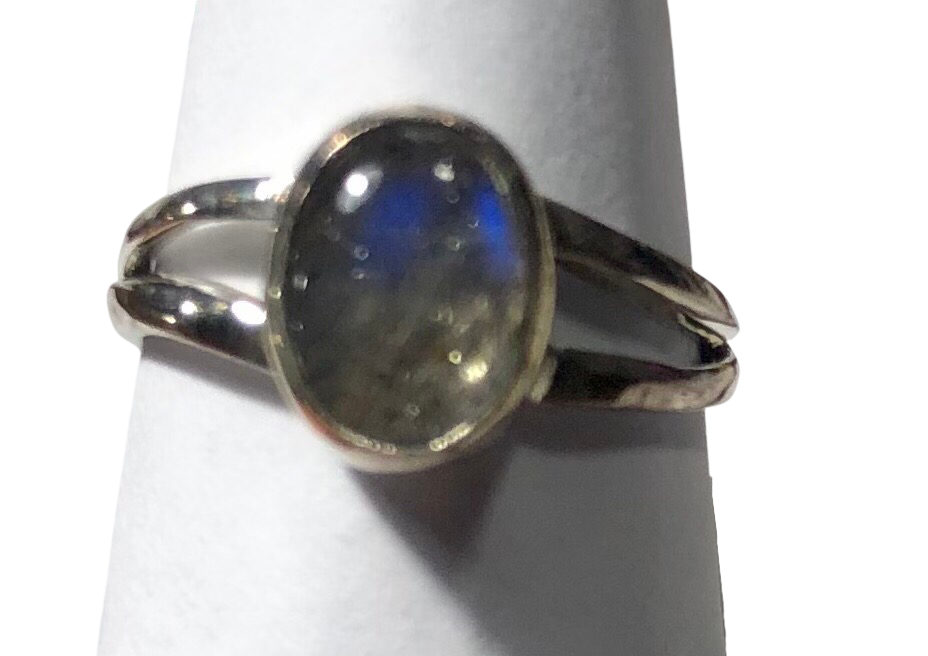 Labradorite Sterling silver ring size 14    (ER34g)