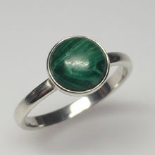 Load image into Gallery viewer, Malachite Sterling Silver ring size 6   (AD257)
