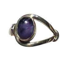 Load image into Gallery viewer, Charolite Sterling silver ring size 8   (ER28a)
