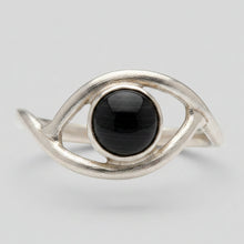 Load image into Gallery viewer, Black Onyx Sterling silver ring size 6 1/2   (AC314)
