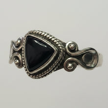 Load image into Gallery viewer, Black Onyx Sterling silver ring size  5, 6, 6 (AD08)
