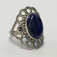 Load image into Gallery viewer, Lapis Lazuli sterling silver ring size 6, 8  (AD28)
