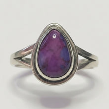 Load image into Gallery viewer, Purple Copper Turquoise sterling silver ring size 5   (AD09d)
