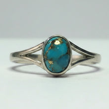 Load image into Gallery viewer, Blue Copper Turquoise sterling silver ring size 14   (AD16g)
