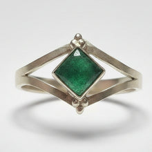 Load image into Gallery viewer, Green Jade sterling silver rings  sizes 3, 13 &amp; 14  (AD14)
