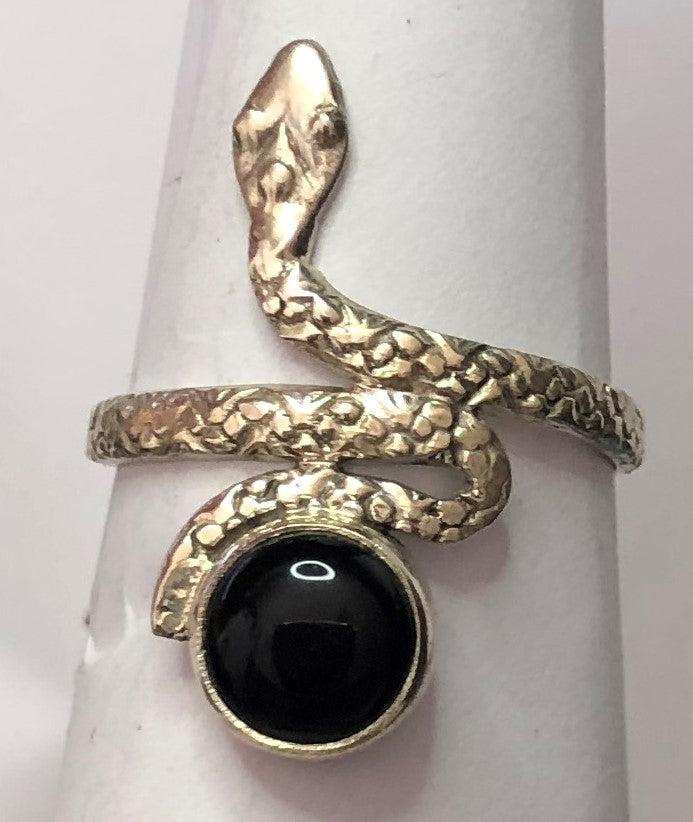 Black Onyx Sterling Silver ring size 10, 13, 14, 15   (ER39)