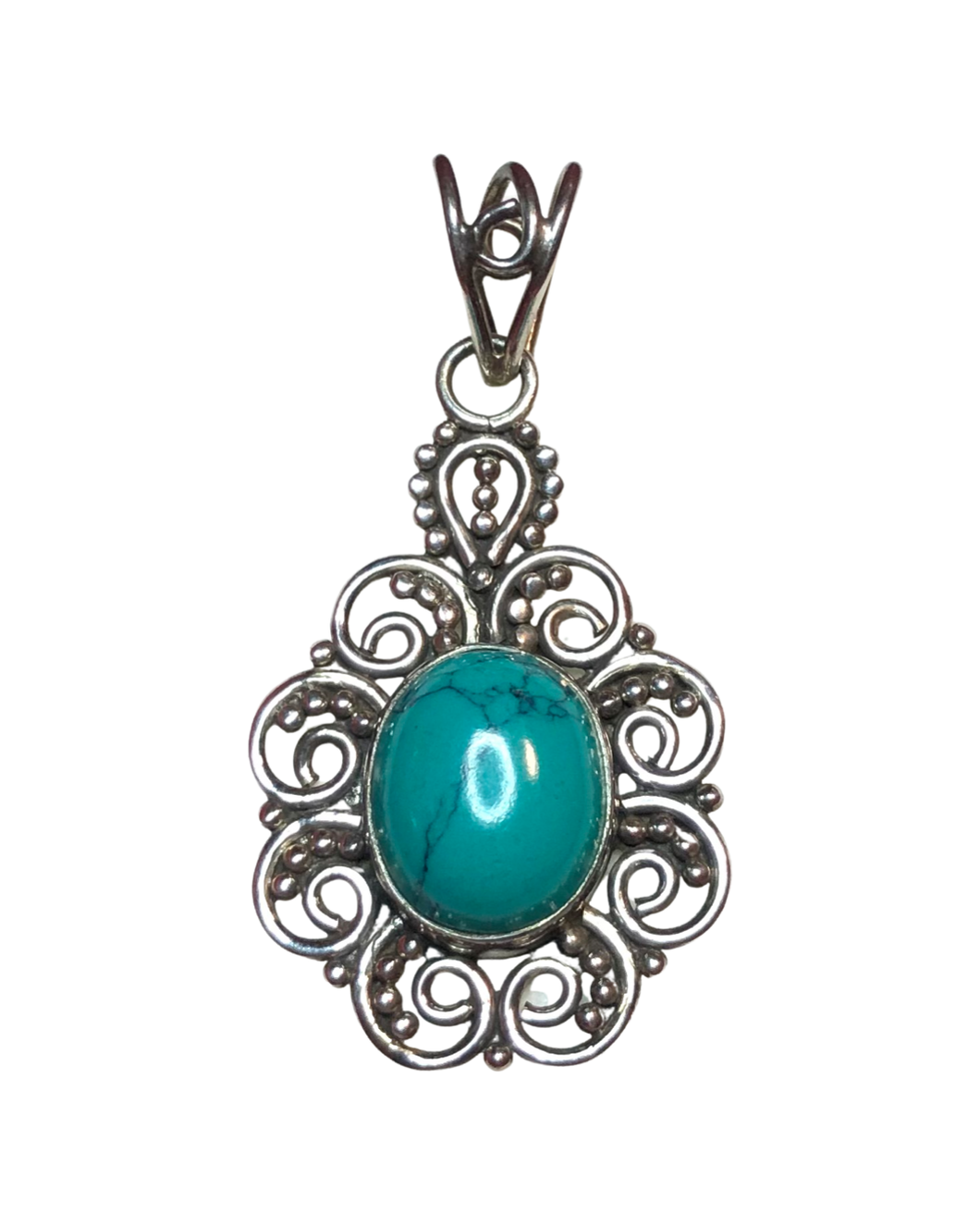 Turquoise Sterling Silver Pendant (PA461)