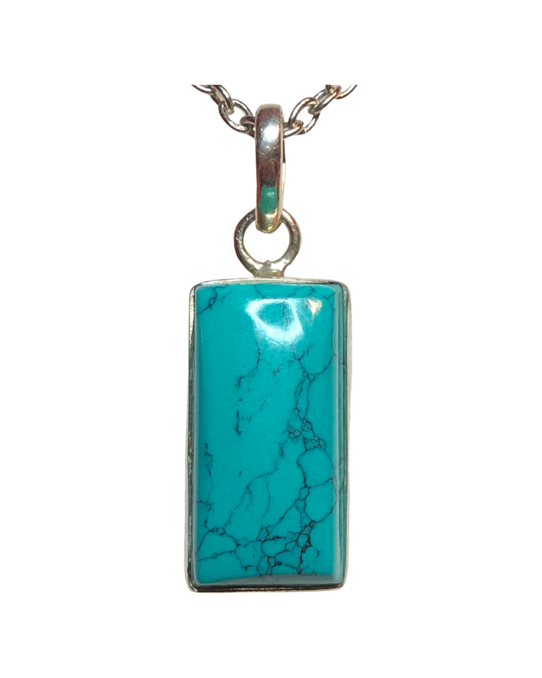 Turquoise Sterling Silver Pendant (PA435)