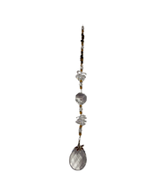 Load image into Gallery viewer, Dragonfly drop suncatcher with tigers eye gemstones
