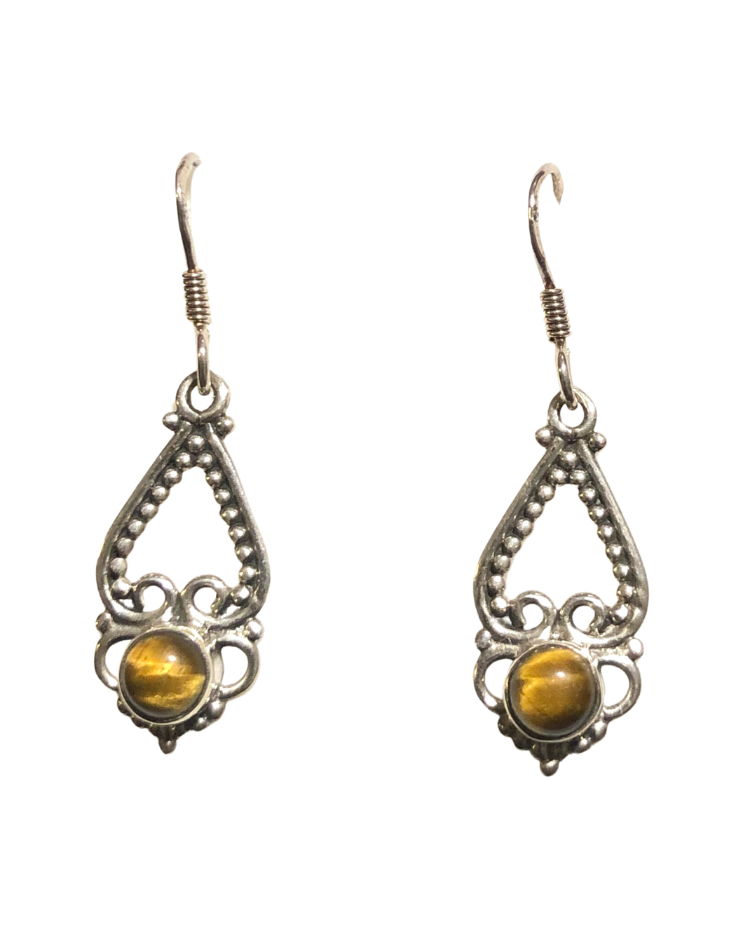 Tigers eye Sterling Silver Earring   (E329)