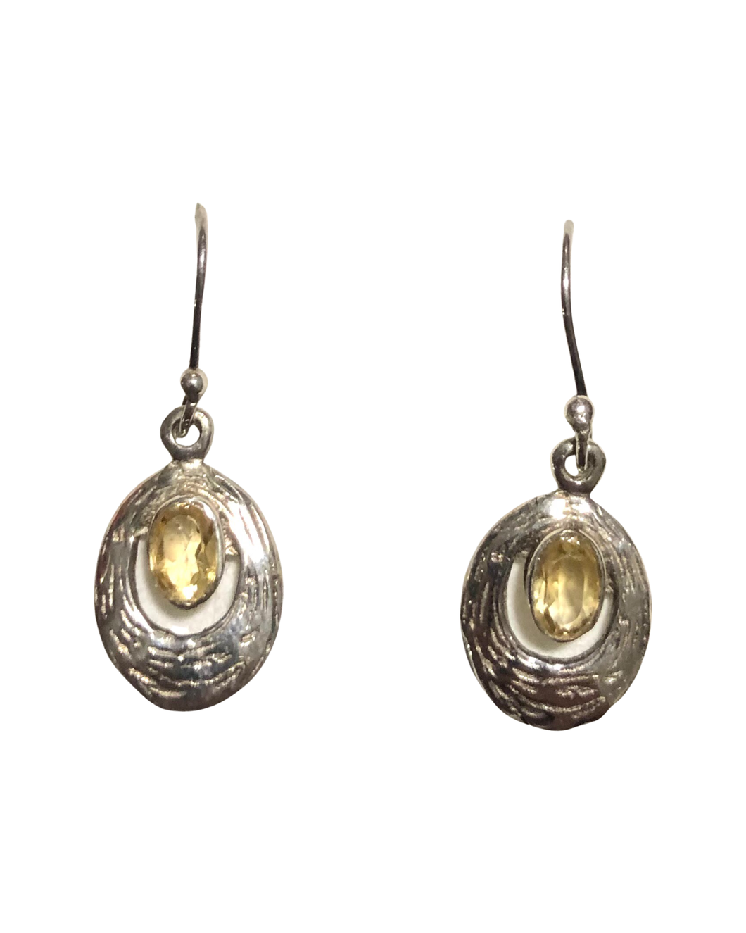 Citrine sterling silver earrings   (E227)