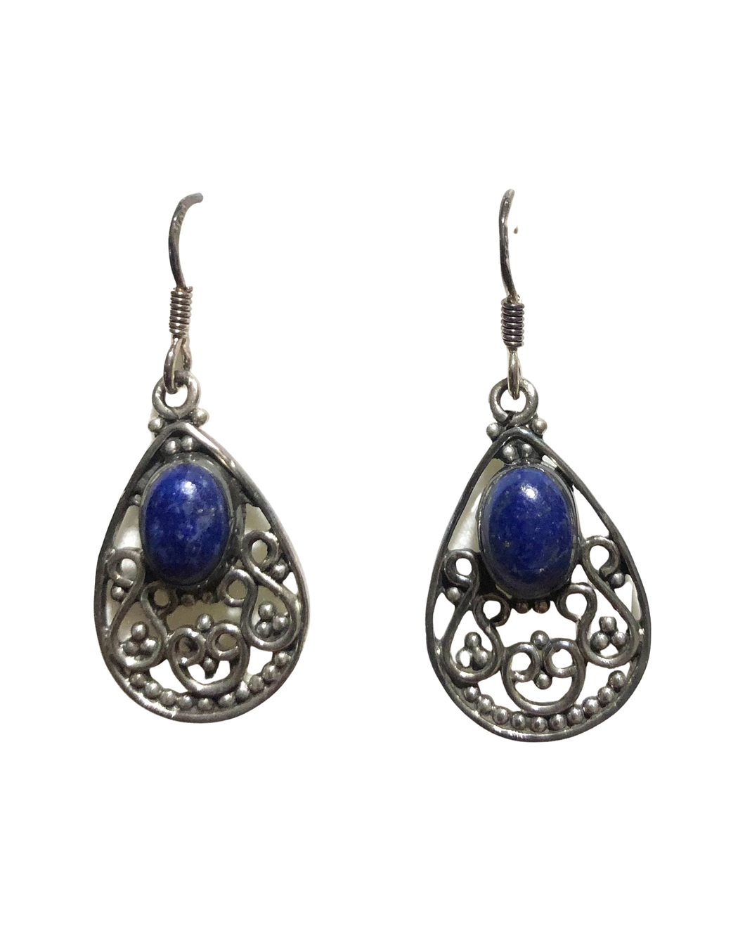 Lapis Lazuli Sterling Silver Earrings   (E04)