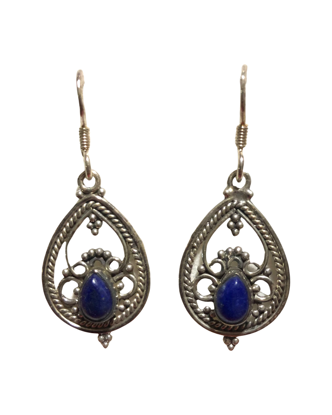 Lapis Lazuli Sterling Silver Earrings   (E01)