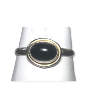 Load image into Gallery viewer, Black Onyx Sterling Silver ring size 6   (AC208)
