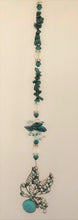 Load image into Gallery viewer, This beautiful sparkle butterfly suncatcher which is decorated with crystals &amp; malachite
