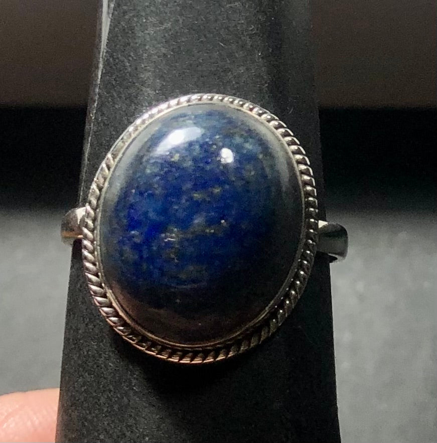 Lapis Lazuli Sterling silver ring sizes   9   (DC110)