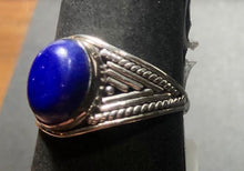 Load image into Gallery viewer, Lapis Lazuli Sterling silver ring sizes   8 1/2   (DC361)
