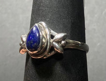 Load image into Gallery viewer, Lapis Lazuli Sterling silver ring sizes  8  (DC34c)
