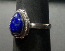 Load image into Gallery viewer, Lapis Lazuli Sterling silver ring sizes  7   (DR07a)
