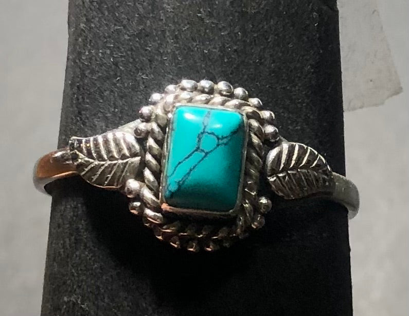 Turquoise Sterling silver ring size 14  (ER25e)