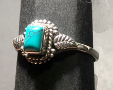 Load image into Gallery viewer, Turquoise Sterling silver ring size 14  (ER25e)
